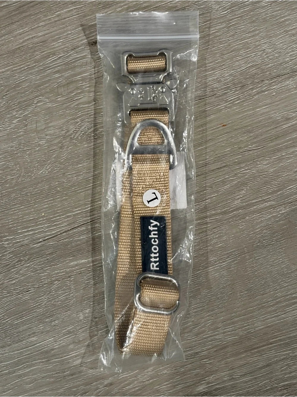 Rttochfy Tactical Dog Collar | Brown | Size Large | Heavy Duty | NWT